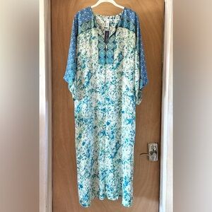 Oscar de la Renta Mystic Eclipse Print Crepe Kaftan/Dress Women’s Medium NWT